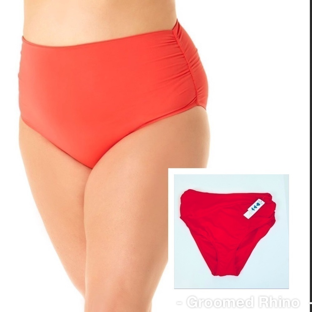 Anne Cole Coral Convertible High Low Swim Bottoms Size 20W